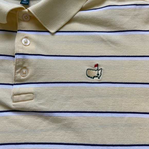 Masters Collection Striped Yellow Men’s Short Sleeve Polo Size XL - Picture 5 of 5